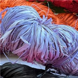 Rainbow Coloured Raffia Hank 250g Lavender_2